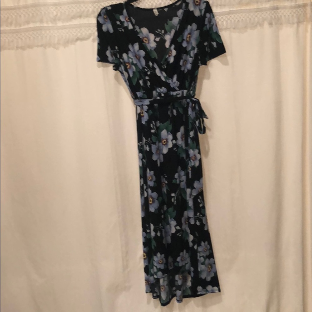 Floral wrap dress